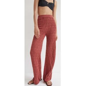 Women's Wide Leg Pants in Rust